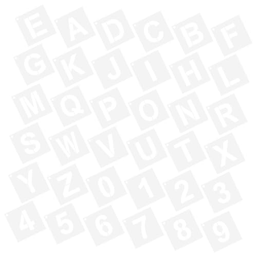 Gadpiparty 36 Stück Brief-inkjet-vorlage Kursive Schablonenbuchstaben Schablonenkit Extra Große Schablonen Buchstabenschablonen Zum Malen Schablone Für Große Zahlen Das Haustier Weiß von Gadpiparty