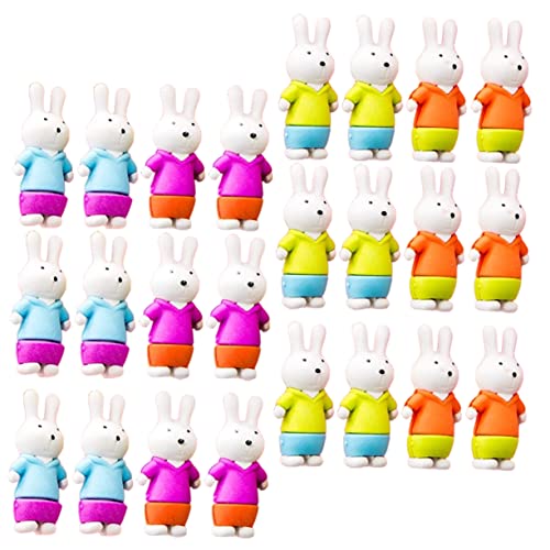 Gadpiparty 36 Stück Cartoon Rabbit Radiergummis für Niedliche Radiergummis Belohnung für Klassenzimmer Partygeschenke für Farbenfroh und Sicher Anwendung von Gadpiparty