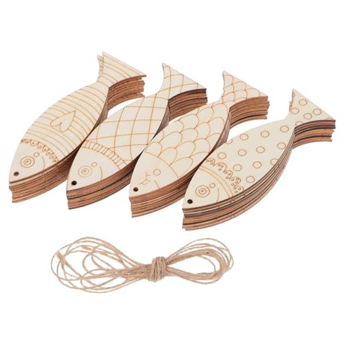 Gadpiparty 36 Stück DIY-Bastelausschnitte: Unfertige, fischförmige Holzausschnitte, leere, fischförmige Hängeornamente aus Holz – für Hochzeits-, Geburtstags-, Ozeantier-Party-Dekoration Gadpiparty 36 Stück DIY-Bastelausschnitte: Unfertige, fischförmige Holzausschnitte, leere, fischförmige Hängeornamente aus Holz – für Hochzeits-, Geburtstags-, Ozeantier-Party-Dekoration von Gadpiparty