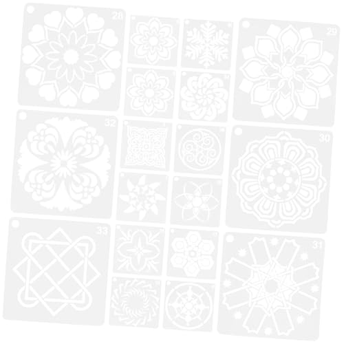 Gadpiparty 36 Stück Mandala Malvorlagen Wiederverwendbare Schablonen für Projekte Wänden Holz Stoff und Fliesen Robuste Pet Materialien für Diy und Handwerk von Gadpiparty