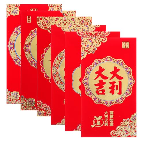 Gadpiparty 36 Stück Rote Umschläge für Chinesische Neujahr Traditionelle Geldumschläge für Hochzeiten und Feiern Glücksumschläge mit Festlichem Design für Jahr Schlange von Gadpiparty
