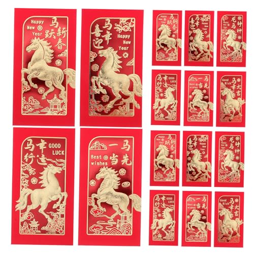 Gadpiparty 36 Stück Teiliges Chinesische Neujahrs-rote Umschläge Jahr Des Pferdes Papier-hongbao mit Goldfolie Geräumig für Bargeld und Karten Festliche Geschenkumschläge für Frühlingsfest Gadpiparty 36 Stück Teiliges Chinesische Neujahrs-rote Umschläge Jahr Des Pferdes Papier-hongbao mit Goldfolie Geräumig für Bargeld und Karten Festliche Geschenkumschläge für Frühlingsfest von Gadpiparty