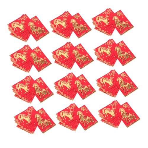 Gadpiparty 360 Stück Jahr Des Pferdes Rote Umschläge Kreative Hong Bao Geldbeutel Vietnamesischer Text Festliche Hüllen Für Neujahr Hochzeit Geburtstag von Gadpiparty
