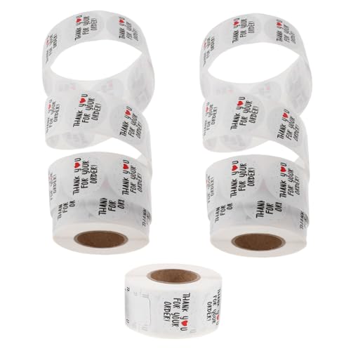 Gadpiparty 3Roll Pack Dankeschön-aufkleber Rund Selbstklebend Verpackungsetiketten für Umschläge Pakete Versandboxen Kleine Unternehmen Party Dekoration von Gadpiparty