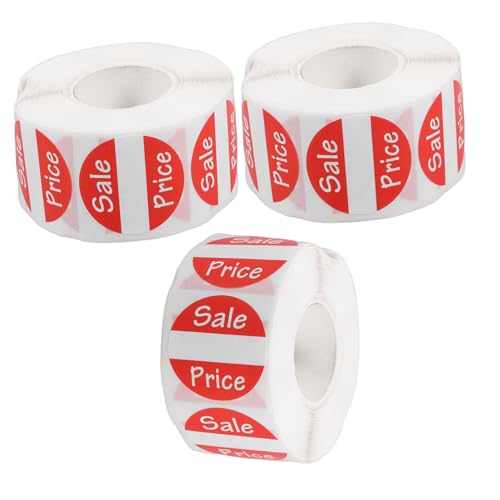 Gadpiparty 3Rollen Preisaufkleber für Einzelhandel Selbstklebende für Supermärkte Handbeschreibbare Verkaufssticker für Kleine Unternehmen von Gadpiparty