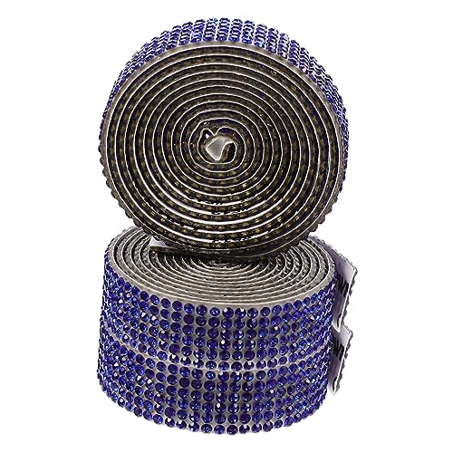Gadpiparty 3Rollen Selbstklebendes Strassband Yards Blauer Diamantstreifen für DIY Kleidung Bastelprojekte Zarter Kostümbesatz für Dekoration und von Gadpiparty