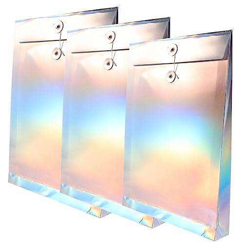 Gadpiparty 3Stücke Dokumententaschen Holographische Aktenordner Aus Kraftpapier Dekorative Dateibeutel Für Organisation Von Unterlagen Für Schule Und Büro Gadpiparty 3Stücke Dokumententaschen Holographische Aktenordner Aus Kraftpapier Dekorative Dateibeutel Für Organisation Von Unterlagen Für Schule Und Büro von Gadpiparty