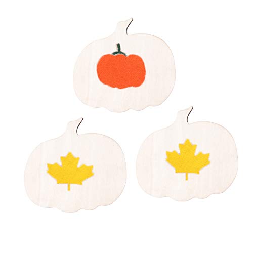 Gadpiparty 3Stücke Kürbisförmige Holzscheiben Blanko Holzdekoration für DIY Bastelprojekte für Feiertage Wie Weihnachten Halloween und Erntedankfest von Gadpiparty