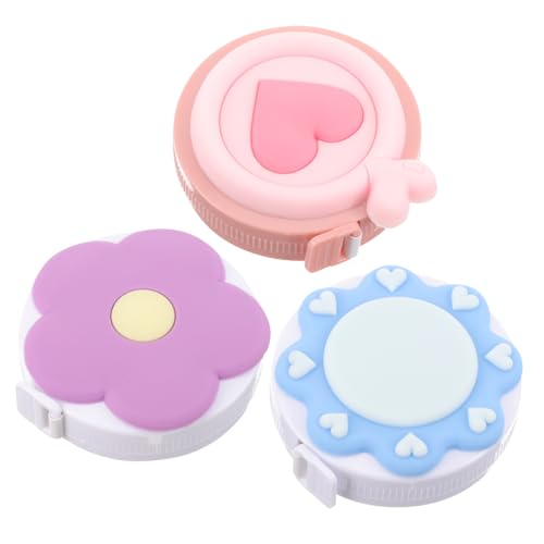 Gadpiparty 3Stücke Mini Maßband Einziehbares Flexibles Maßband für Körpermaße Nähen und DIY Projekte Leicht Tragbar mit Glatten Kanten für Schule und Zuhause von Gadpiparty