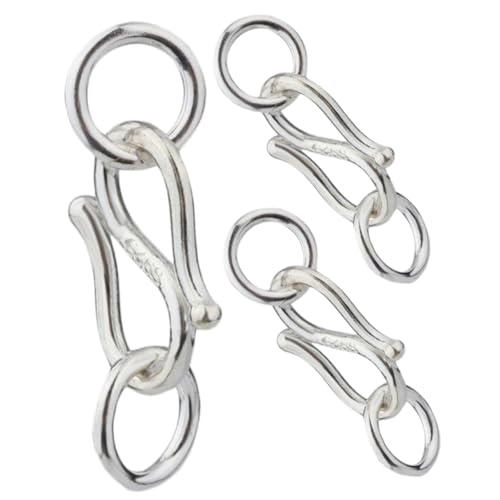 Gadpiparty 3Stücke Silber Armbandverschlüsse S Haken Schmuckverbindung Verschlüsse für DIY Handarbeiten Passend für Verschiedene Anhänger und Charmante Designs von Gadpiparty