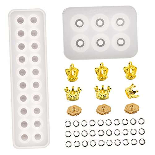 Gadpiparty 3Stücke Silikon Hängende Schmuckformen DIY Kristallanhänger Gießformen Einfache und Praktische Silikonformen für Basteln Wiederverwendbar und Leicht zu Reinigen von Gadpiparty