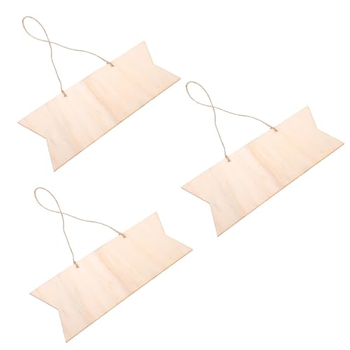 Gadpiparty 3Stücke Unfertige Holzplaketten DIY Hängende Schilder Blanko Holzschild für Kreative Projekte Hochzeits und Partydesign Vielseitige Dekoration von Gadpiparty