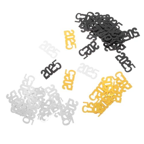 Gadpiparty 3er Pack Neujahrs Konfetti Schwarz Gold Silber Glitzernde Tischdeko für Silvester und Abschlussfeier Einfache Anwendung Leicht Streubar Funkelnde Partydekoration für Jahrgang Gadpiparty 3er Pack Neujahrs Konfetti Schwarz Gold Silber Glitzernde Tischdeko für Silvester und Abschlussfeier Einfache Anwendung Leicht Streubar Funkelnde Partydekoration für Jahrgang von Gadpiparty