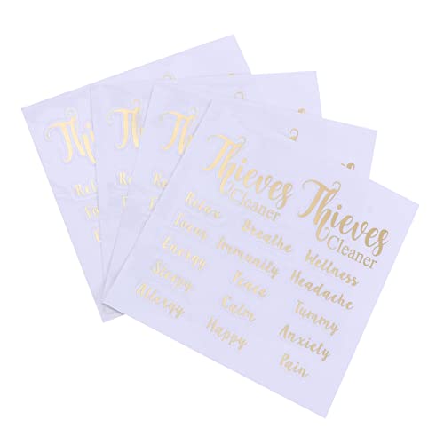Gadpiparty 4 Bögen Aufkleber Für Flaschen Mit Ätherischen Ölen Etikett Für Aromatherapiebehälter Etikett Für Ätherische Öle Flaschenaufkleber Flaschenetikett Aufkleber Für von Gadpiparty
