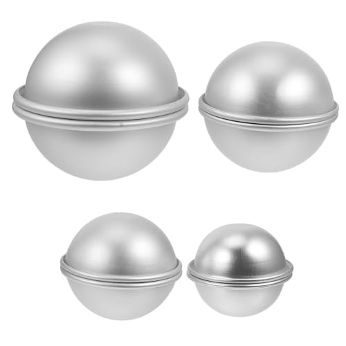Gadpiparty 4 Paare Mold Halbkugel Backform für DIY und Badebomben Wiederverwendbar Einfach zu Reinigen für Persönliche und Professionelle Anwendungen von Gadpiparty
