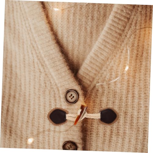 Gadpiparty 4 Paare Vintage Toggle Knöpfe aus Hornimitat Robuste Verschlüsse für Jacken Mäntel Strickjacken und Pullover Praktische Ersatz Knöpfe für Damenkleidung Einfach zu Verwenden und von Gadpiparty