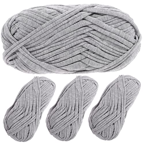 Gadpiparty 4 Rollen DIY Strickgarn pro Grauton Baumwollgarn für Handarbeiten für Taschen Kissen Decken und Projekte Einfach zu Verarbeiten Gadpiparty 4 Rollen DIY Strickgarn pro Grauton Baumwollgarn für Handarbeiten für Taschen Kissen Decken und Projekte Einfach zu Verarbeiten von Gadpiparty