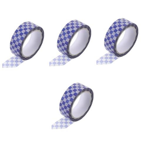 Gadpiparty 4 Rollen Dekorationsband retro dekoratives Klebeband zum Basteln Gemustertes Band Streifen selbst Washi Tape einfarbig Washi Tape zum Aufzeichnen Gitter-Washi-Tape Flüsterpapier von Gadpiparty