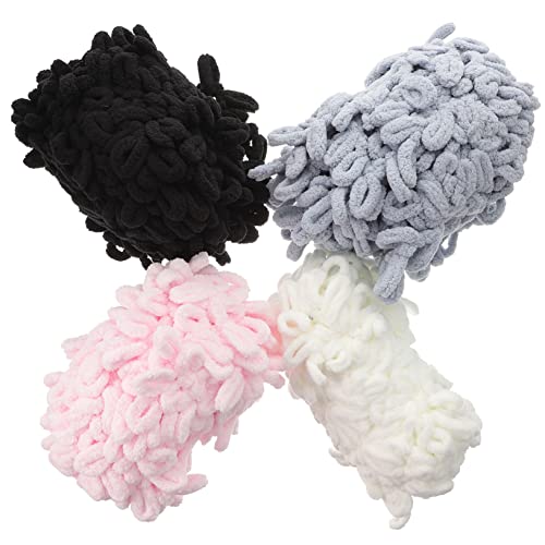 Gadpiparty 4 Rollen Fingerloop Strickgarn Diy Plüsch Garn Prinzessin Hellgrau Schwarz Hautfreundliches für Kreative Projekte Decken Schals und Mehr Gadpiparty 4 Rollen Fingerloop Strickgarn Diy Plüsch Garn Prinzessin Hellgrau Schwarz Hautfreundliches für Kreative Projekte Decken Schals und Mehr von Gadpiparty