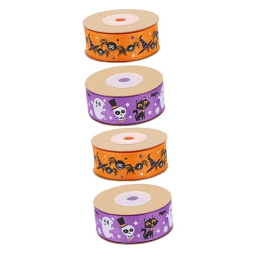 Gadpiparty 4 Rollen Halloween Geschenkband Dekoband mit Kürbis und Spinne Muster Glattes Reißfestes Bastelband für Geschenkverpackung Partydeko DIY Basteln Breit Gadpiparty 4 Rollen Halloween Geschenkband Dekoband mit Kürbis und Spinne Muster Glattes Reißfestes Bastelband für Geschenkverpackung Partydeko DIY Basteln Breit von Gadpiparty