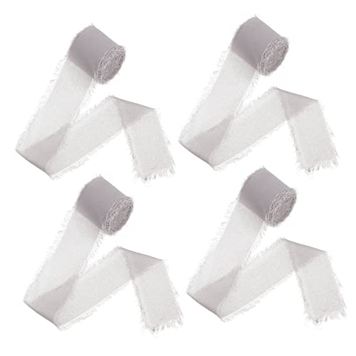 Gadpiparty 4 Rollen Hochzeitsbänder Chiffon Diy Geschenkband für Einladungen und Blumenarrangements pro für Dekorationen und Bastelprojekte Gadpiparty 4 Rollen Hochzeitsbänder Chiffon Diy Geschenkband für Einladungen und Blumenarrangements pro für Dekorationen und Bastelprojekte von Gadpiparty