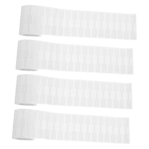 Gadpiparty 4 Rollen Kraft Preisaufkleber Selbstklebend Blanko Preisschilder aus Naturpapier für Schmuck Beschreibbare Etiketten für Halskette Ring Armband Einfache Anwendung im Einzelhandel von Gadpiparty