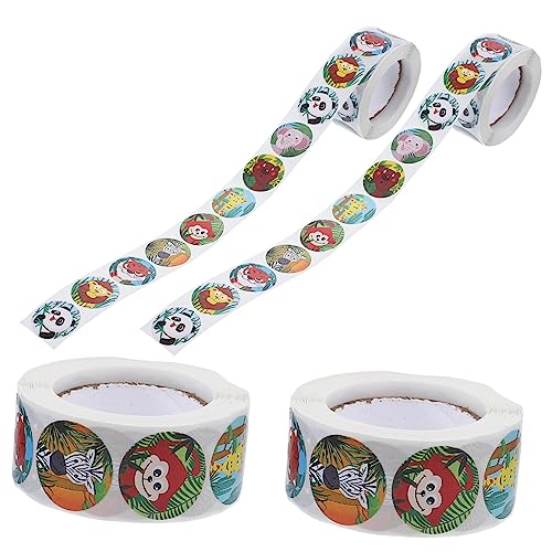 Gadpiparty 4 Rollen Motivierende Tieraufkleber für Selbstklebende Belohnungssticker mit Bunten Cartoon Motiven für Schule Wettbewerbe und Tägliche Motivation von Gadpiparty