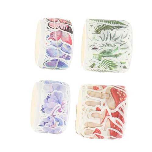 Gadpiparty 4 Rollen Retro Dekoratives Klebeband Vintage Washi Tapes für Scrapbooking DIY Projekte und Journaling Einzigartige Muster und Farben für Bastelideen von Gadpiparty