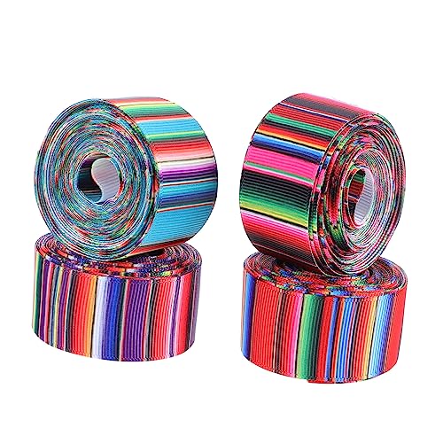 Gadpiparty 4 Rollen Teiliges Farbverlauf Polyester Grosgrain Band Mexican Style Yards pro Lebendige Regenbogenfarben für DIY Bastelprojekte Partydeko und Geschenkverpackung Gadpiparty 4 Rollen Teiliges Farbverlauf Polyester Grosgrain Band Mexican Style Yards pro Lebendige Regenbogenfarben für DIY Bastelprojekte Partydeko und Geschenkverpackung von Gadpiparty