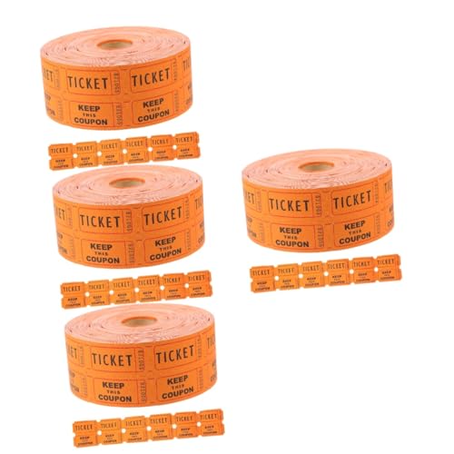 Gadpiparty 4 Rollen Tickets in großen Mengen Ereignisse Lose für die Tombola im Klassenzimmer Tickets Etiketten evengers event Karten für Konzert Etiketten für Veranstaltungstickets Papier von Gadpiparty
