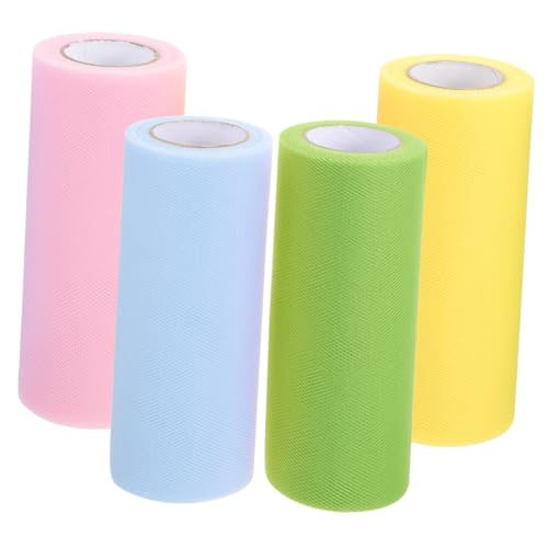 Gadpiparty 4 Rollen Tüllband Pastellfarben Weich DIY Geschenkverpackung Bastelband für Hochzeit Party Dekoration Schleifen Tüll Stoff für Kreative Gestaltung Gadpiparty 4 Rollen Tüllband Pastellfarben Weich DIY Geschenkverpackung Bastelband für Hochzeit Party Dekoration Schleifen Tüll Stoff für Kreative Gestaltung von Gadpiparty