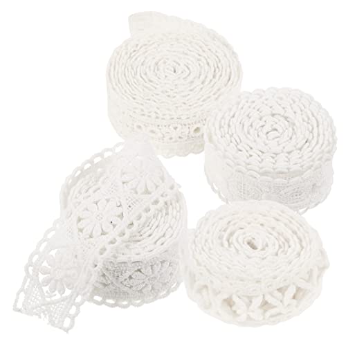 Gadpiparty 4 Rollen Vintage Spitzenband für Diy Handwerk Weißes Spitzenribbon für Hochzeitskleider Dekorative Spitze für Kleidung und Bastelprojekte Yards Insgesamt für Scrapbooking und Gadpiparty 4 Rollen Vintage Spitzenband für Diy Handwerk Weißes Spitzenribbon für Hochzeitskleider Dekorative Spitze für Kleidung und Bastelprojekte Yards Insgesamt für Scrapbooking und von Gadpiparty