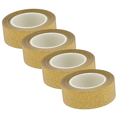 Gadpiparty 4 Rollen Washi Tape Glitzernde Diy Klebebänder für Scrapbooking Geschenkverpackung und Partys Dekorative Klebebänder und Einfach zu Verwenden und Leicht Abreißbar von Gadpiparty