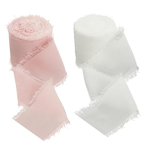 Gadpiparty 4 Sätze Banddekoration Sortiertes Band Bänder Für Handwerk Seide Band Zum Verpacken Zubehör Sticken Stickerpappier Dekoratives Geschenkband Kuchenfransenband Polyester 2 Rollen * 4 von Gadpiparty