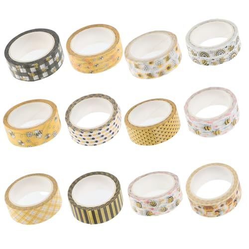 Gadpiparty 4 Sätze Blumenband Aufkleber Verpackung Blumen- Bienen Waben Tagebuchband Klebeband Für Scrapbooking Selbstklebende Diy-klebebänder Bastelband Farbiges Washi-tape 12 Rollen * 4 Gadpiparty 4 Sätze Blumenband Aufkleber Verpackung Blumen- Bienen Waben Tagebuchband Klebeband Für Scrapbooking Selbstklebende Diy-klebebänder Bastelband Farbiges Washi-tape 12 Rollen * 4 von Gadpiparty
