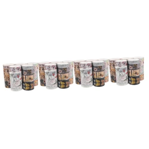Gadpiparty 4 Sätze Blumenpapierband Blumenbänder Schmetterling Sammelalbum Handwerk Verpackung Dekoratives Klebeband Für Einklebebuch Buntes Dekoband Blumenband Aufkleber 17 Rollen * 4 von Gadpiparty
