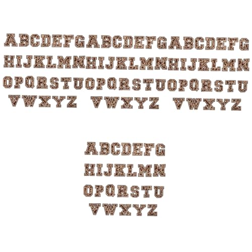 Gadpiparty 4 Sätze Buchstaben-patch Flicken Für Bekleidung Kleine Buchstaben Zum Aufbügeln Kleine Flecken Bügeln Auf Flecken Für Kleidung Flanell Light Brown 26 Stücke * 4 von Gadpiparty