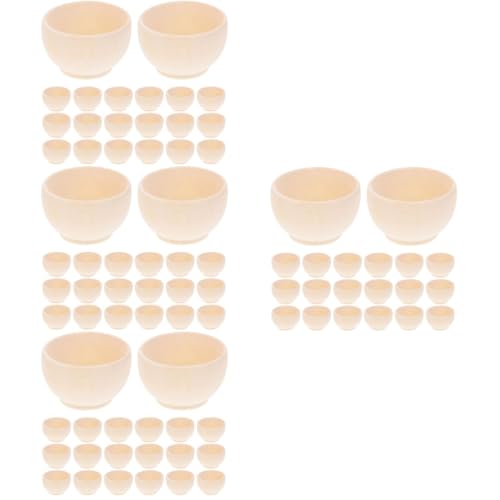Gadpiparty 4 Sätze Diy Holzschalen Unbemalte Mini Schalen Natürlichem Holz Für Bastelprojekte Und Dekoration Für Feste Geburtstagsfeiern Und Mehr 20 Stück * 4 von Gadpiparty