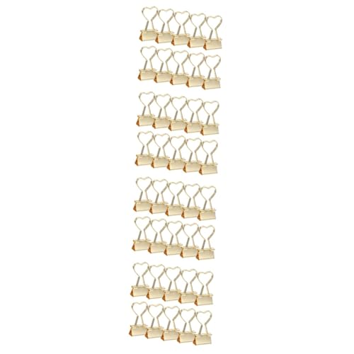 Gadpiparty 4 Sätze Elliot-ordner Mini-bindeklammern Clips Binderclip Büroklammern Dicke Büroklamme Binder Büroklammer Farbige Heftklammern Büromappenclip Metall Golden 10 Stück * 4 von Gadpiparty