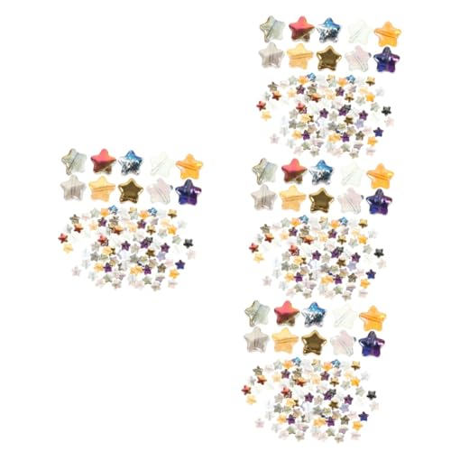 Gadpiparty 4 Sätze Glänzende Glasstern Spacer Beads Für Diy Schmuckherstellung Bastelperlen Für Armbänder Und Kreative Projekte 200 Stück * 4 von Gadpiparty