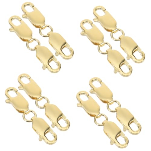 Gadpiparty 4 Sätze Goldene Lobster Clipse Für Schmuckherstellung Hochwertige Verschlüsse Für Armbänder Diy Zubehör Für Projekte Langlebig 2 Stücke * 4 von Gadpiparty