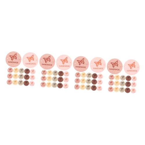 Gadpiparty 4 Sätze Handgefertigtes Etikettzubehör Tuch Nähen Kleidungsetiketten Handarbeit Tags Für Kleidung Stoffetiketten Kleidungsschilds Mikrofaser-leder 50 Stück * 4 von Gadpiparty