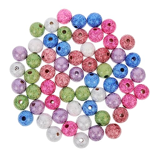 Gadpiparty 4 Sätze Holzperlen Bunte Diy Holzperlen Für Schmuck Basteln Für Armbänder Und Kreative Handwerksprojekte 60 Stück * 4 von Gadpiparty