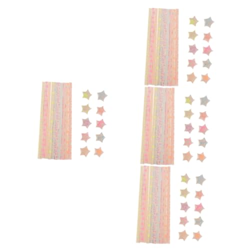 Gadpiparty 4 Sätze Ich Wünsche Stern Origami Origami-papier Papiersterne Papier Dekorative Papierstreifen Sterne Aus Papier Papierstreifen Mit Origami-sternen Sternenpapier 180 Stück * 4 von Gadpiparty
