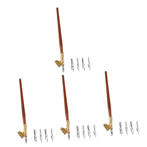 Gadpiparty 4 Sätze Kalligraphie Pen aus massivem Holz für Zeichnung Stiftnibs Neuheit Tauchstift Kalligraphiestift zeichnen Kalligraphie-Füllfederhalter Dekorativer Stift Rostfreier Stahl Gadpiparty 4 Sätze Kalligraphie Pen aus massivem Holz für Zeichnung Stiftnibs Neuheit Tauchstift Kalligraphiestift zeichnen Kalligraphie-Füllfederhalter Dekorativer Stift Rostfreier Stahl von Gadpiparty