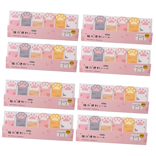 Gadpiparty 4 Sätze Katzenpfoten Haftnotizen Abreißbare Memo Pads Für Schule Büro Und Zuhause Süße Dekorative Notizblätter Mit Starkem Selbstkleber 2 Stücke * 4 von Gadpiparty