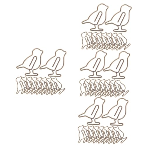Gadpiparty 4 Sätze Kreative Büroklammern Aus Metall Form Von Vögeln Dekorative Und Vielseitige Clips Für Notizen Dokumente Fotos Für Büro Und Studium 20 Stück * 4 von Gadpiparty