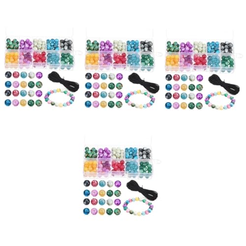 Gadpiparty 4 Sätze Kristallperlen Mit Elastischem Band Kleine Schmuckperlen Für Armbänder Und Bastelperlen Für Diy Schmuckherstellung 200 Stück * 4 von Gadpiparty