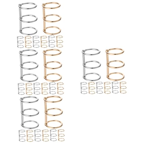 Gadpiparty 4 Sätze Löad-blatt-ringwerkzeug Ordnerringe Ringe Für Papier Ringordner Für Lose Blätter Schlüssel Bindemittel Lose Blattringe Bindung Legierung 8 Stück * 4 von Gadpiparty