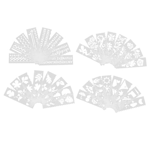 Gadpiparty 4 Sätze Mehrfunktions Schablonen für Wiederverwendbare Bastelschablonen Praktische Malvorlagen für Kreative Projekte für Diy und Feierlichkeiten Gadpiparty 4 Sätze Mehrfunktions Schablonen für Wiederverwendbare Bastelschablonen Praktische Malvorlagen für Kreative Projekte für Diy und Feierlichkeiten von Gadpiparty